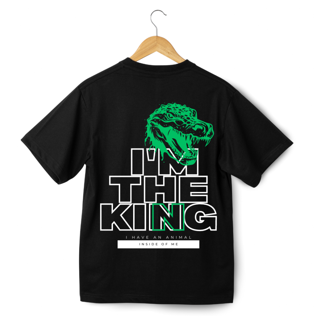 Camiseta Croco Collection – King Negra Verde