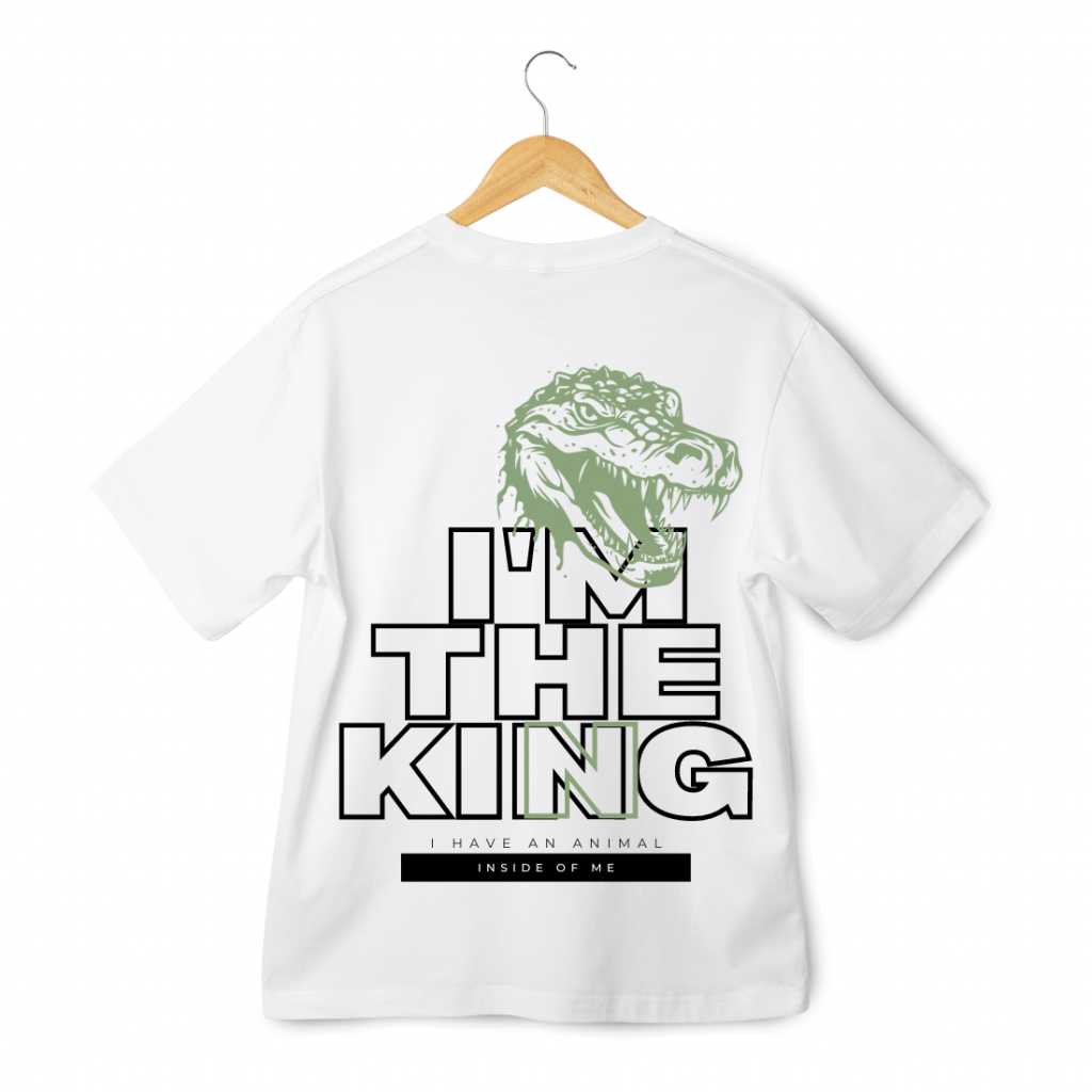 Camiseta-Croco-Collection-King-Blanca-Verde