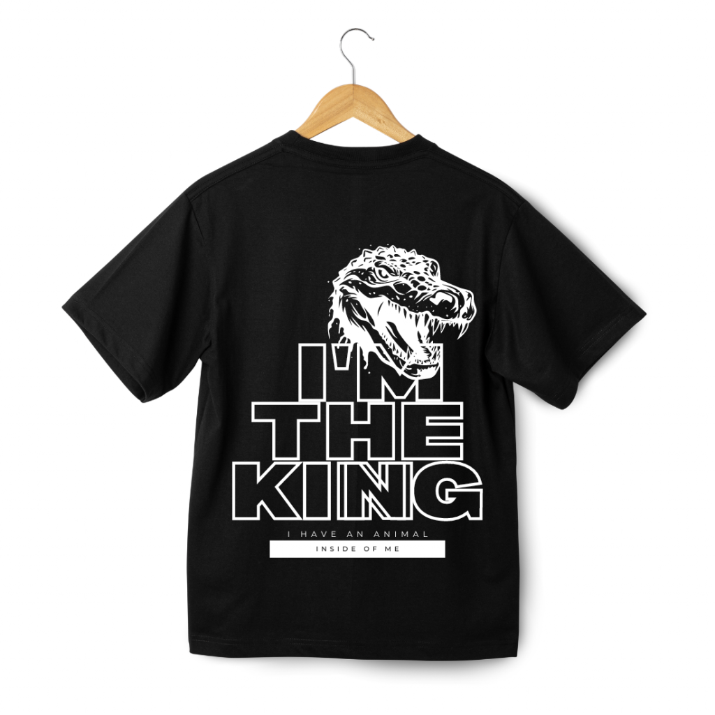 Camiseta Croco Collection - King Negra Blanca