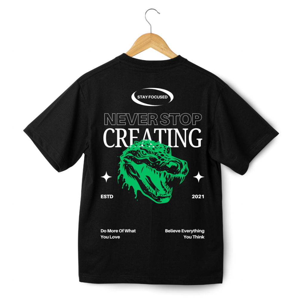 Camiseta Croco Collection - Creating Negra